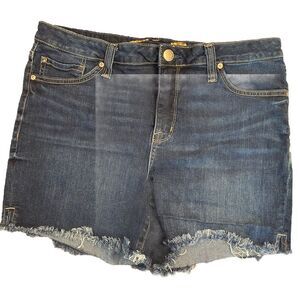 Seven 7 Weekend Shorts Raw Hem‎ Stretch Denim Jeans Shorts Size 12